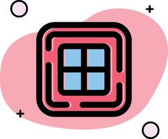 Grids Slipped Icon vector