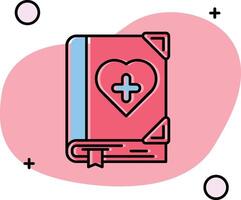 Medical book Slipped Icon vector