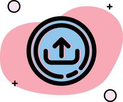 Upload Slipped Icon vector