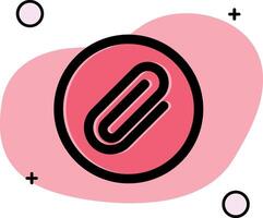 Paperclip 1 Slipped Icon vector