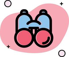 Binoculars Slipped Icon vector