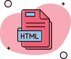 Html Slipped Icon vector