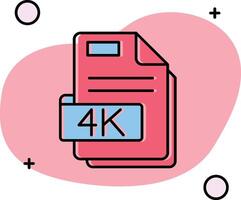 4k Slipped Icon vector