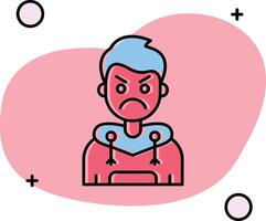 Angry Slipped Icon vector