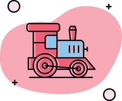 Toy train Slipped Icon vector