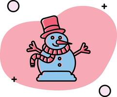 Snowman Slipped Icon vector