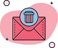 Dustbin Slipped Icon vector