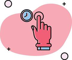 Click and Hold Slipped Icon vector