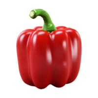 AI generated 3D Rendering of a Red Chili or Pepper on Transparent Background - Ai Generated png