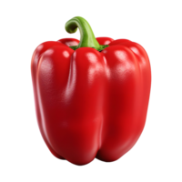 AI generated 3D Rendering of a Red Chili or Pepper on Transparent Background - Ai Generated png