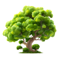 ai generato verde albero su trasparente sfondo - ai generato png