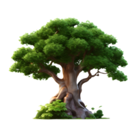 AI generated Green Tree on Transparent background - Ai Generated png