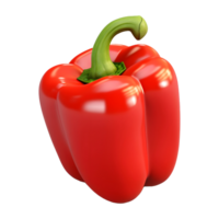 AI generated 3D Rendering of a Red Chili or Pepper on Transparent Background - Ai Generated png