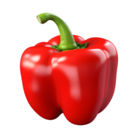 AI generated 3D Rendering of a Red Chili or Pepper on Transparent Background - Ai Generated png