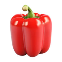 AI generated 3D Rendering of a Red Chili or Pepper on Transparent Background - Ai Generated png