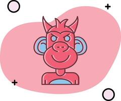 Demon Slipped Icon vector