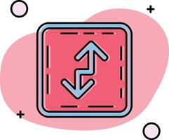 Zigzag Slipped Icon vector