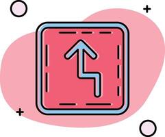 Zigzag Slipped Icon vector