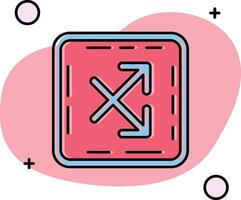 Intersect Slipped Icon vector