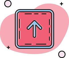 Up arrow Slipped Icon vector