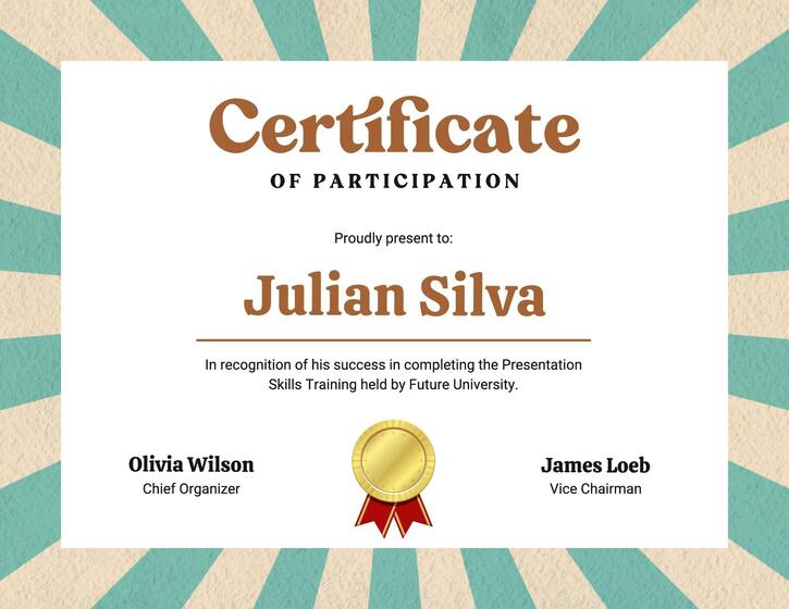 Retro Event Certificate