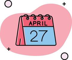 27th of April Slipped Icon vector