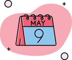 9th of May Slipped Icon vector