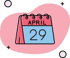 29th of April Slipped Icon vector