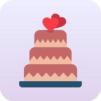 icono de vector de pastel de bodas