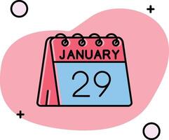 29th of January Slipped Icon vector