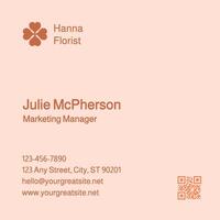 Peach Fuzz Minimalist Square Business Card template