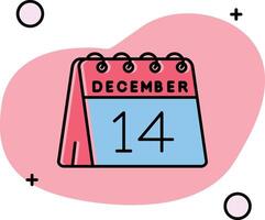 14th of December Slipped Icon vector