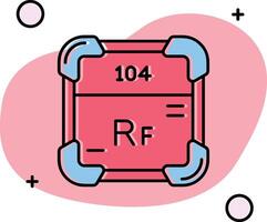 Rutherfordium Slipped Icon vector