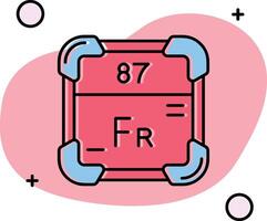 Francium Slipped Icon vector