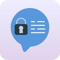 Chat Lock Vector Icon