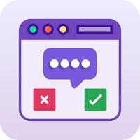 Browser Chat Vector Icon