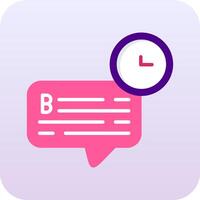 Chat Time Vector Icon