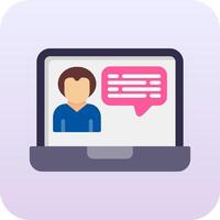 Video Call Chat Vector Icon