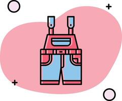 Overalls Slipped Icon vector