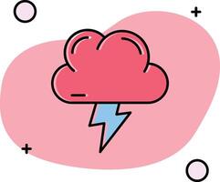 Lightning Slipped Icon vector