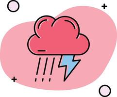 Thunder strom Slipped Icon vector