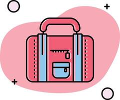 Travel bag Slipped Icon vector