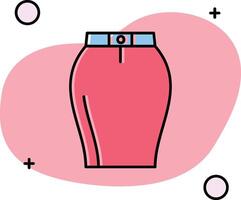 Skirts Slipped Icon vector