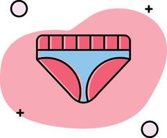 Underwear Slipped Icon vector