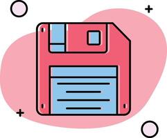 Floppy disk Slipped Icon vector