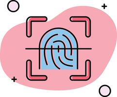 Finger print Slipped Icon vector