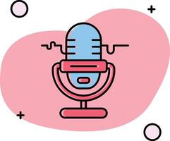 Microphone Slipped Icon vector