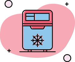 Refrigerator Slipped Icon vector