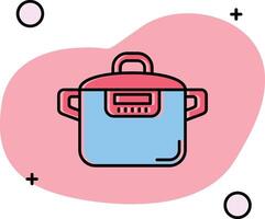 Pressure cooker Slipped Icon vector