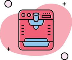 Ice cream machine Slipped Icon vector